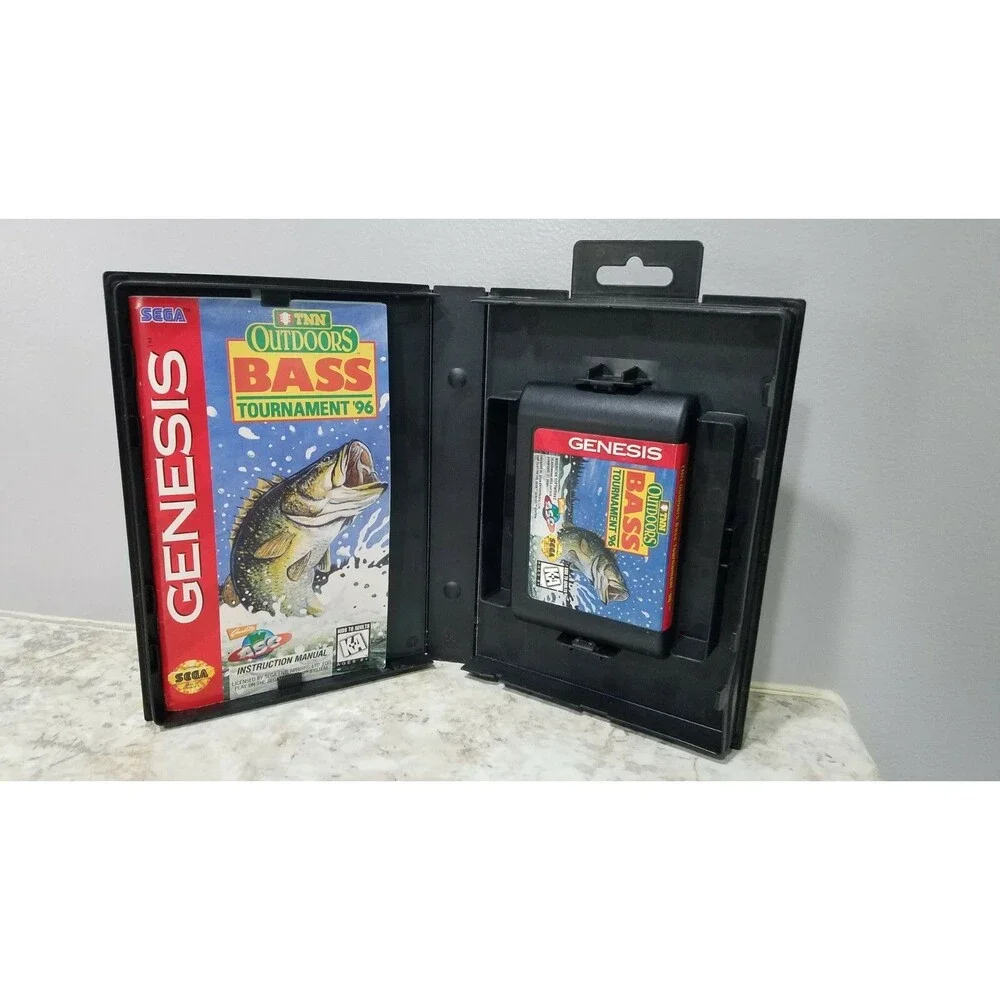 Sega Genesis Game Lot 3 Games Sport Games Madden NFL 94, Bass Tourney 96, & Golf